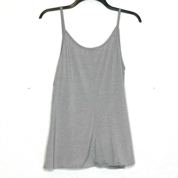 Annalee + Hope Ruffled Spaghetti Strap Gray Large Top - Picture 3 of 8